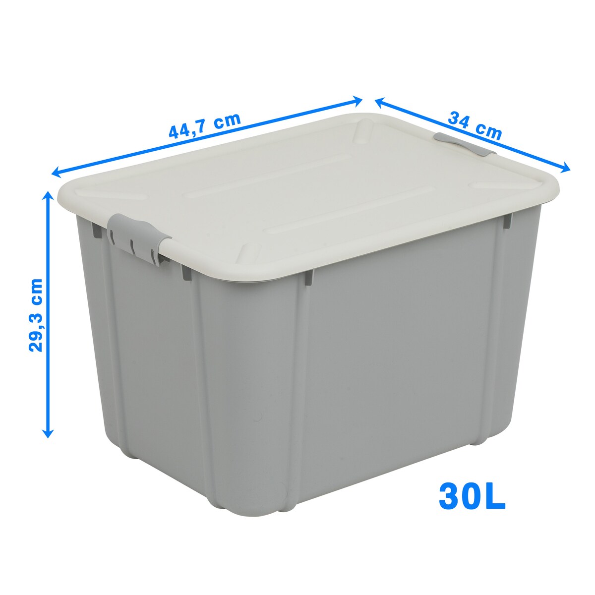 Pojemnik Plastikowy Pudełko 30 L Plastikowe Zamykany Z Pokrywką Pudło Box Do Przechowywania Na Zabawki Dokumenty Ubrania