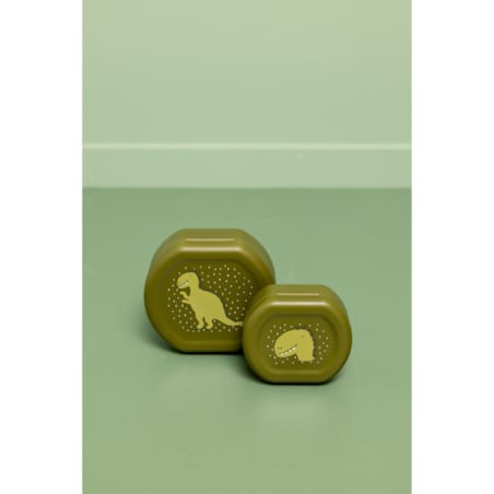 Zestaw pojemników na przekąski z klipsem 2 szt. - Dinozaur Trixie Baby