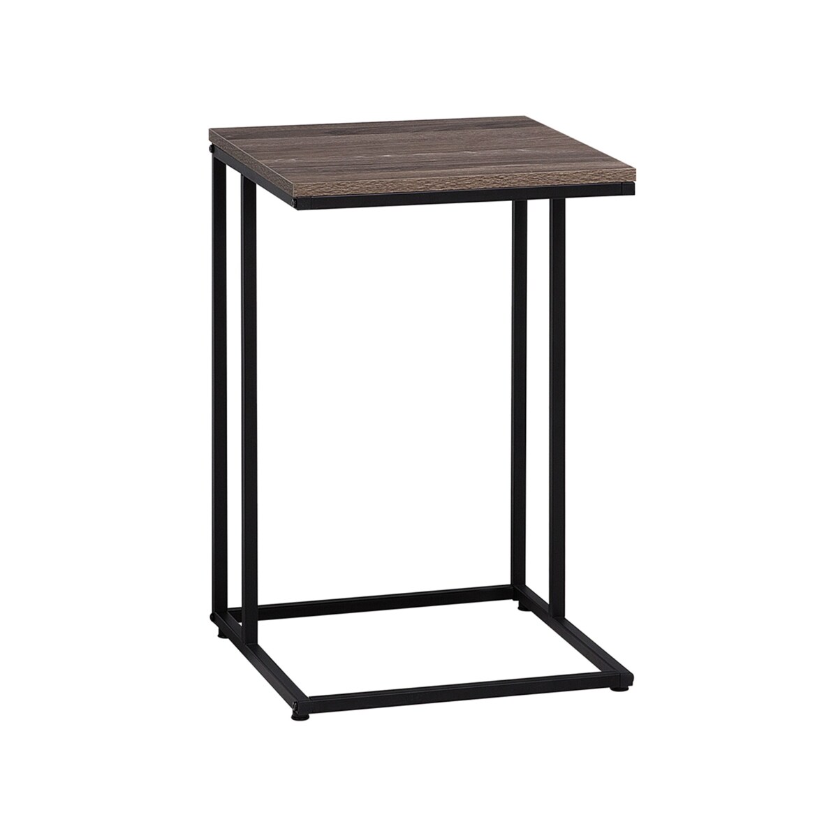 Stolik brązowoszare drewno z czarnym TROY