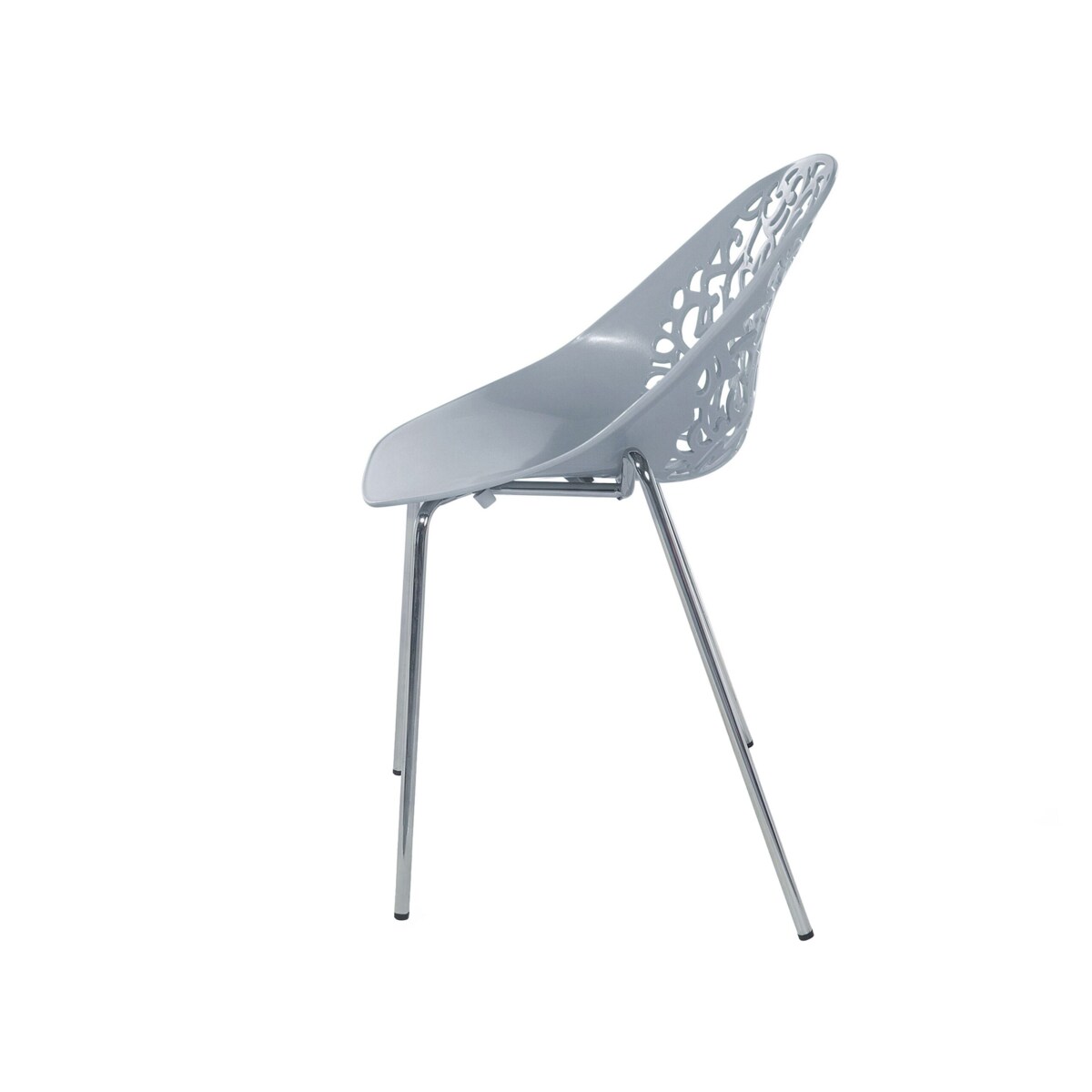 Zestaw 4 krzeseł szary MUMFORD