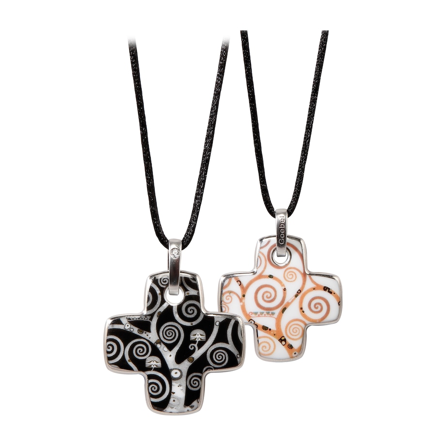 G. Klimt - Drzewo życia - Naszyjnik krzyż grecki 4 cm - Goebel