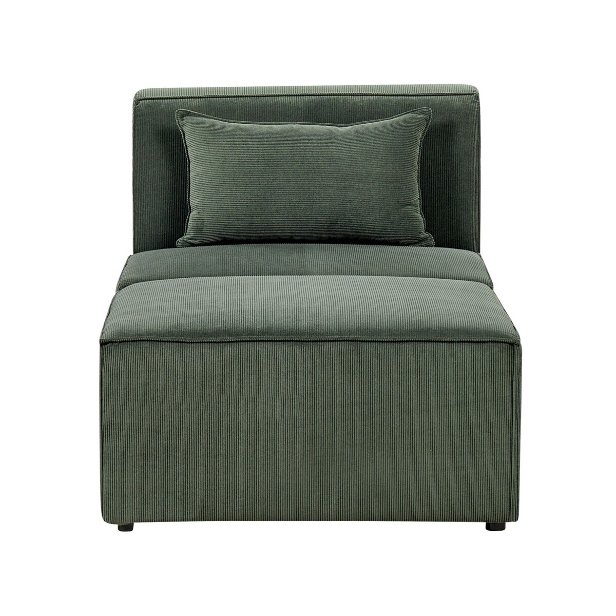 Szezlong LEMVIG Sztruks Ciemnozielony