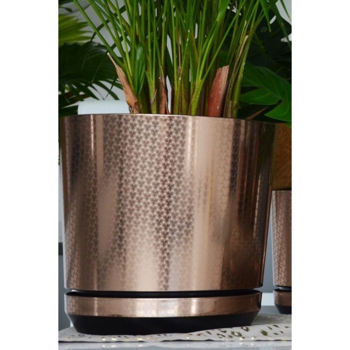 18 cm wzór BRĄZOWY ART - DECO piękny elegancki deseń niezwykły glamour ekskluzywna odcień kawy