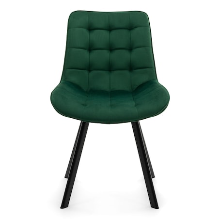 KRZESŁO TAPICEROWANE WELUROWE DO SALONU JADALNI GLAMOUR ZIELONE TORI