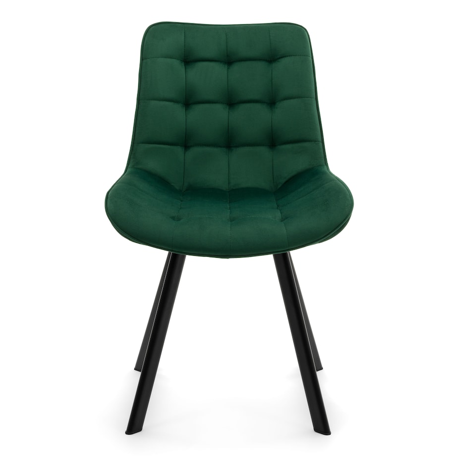 KRZESŁO TAPICEROWANE WELUROWE DO SALONU JADALNI GLAMOUR ZIELONE TORI