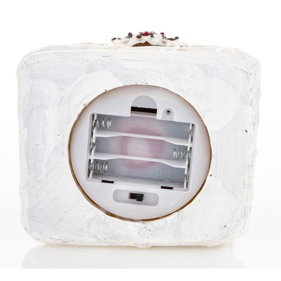 Dekoracja domek z piernika LED 22x12x10,5 cm z wieżyczką