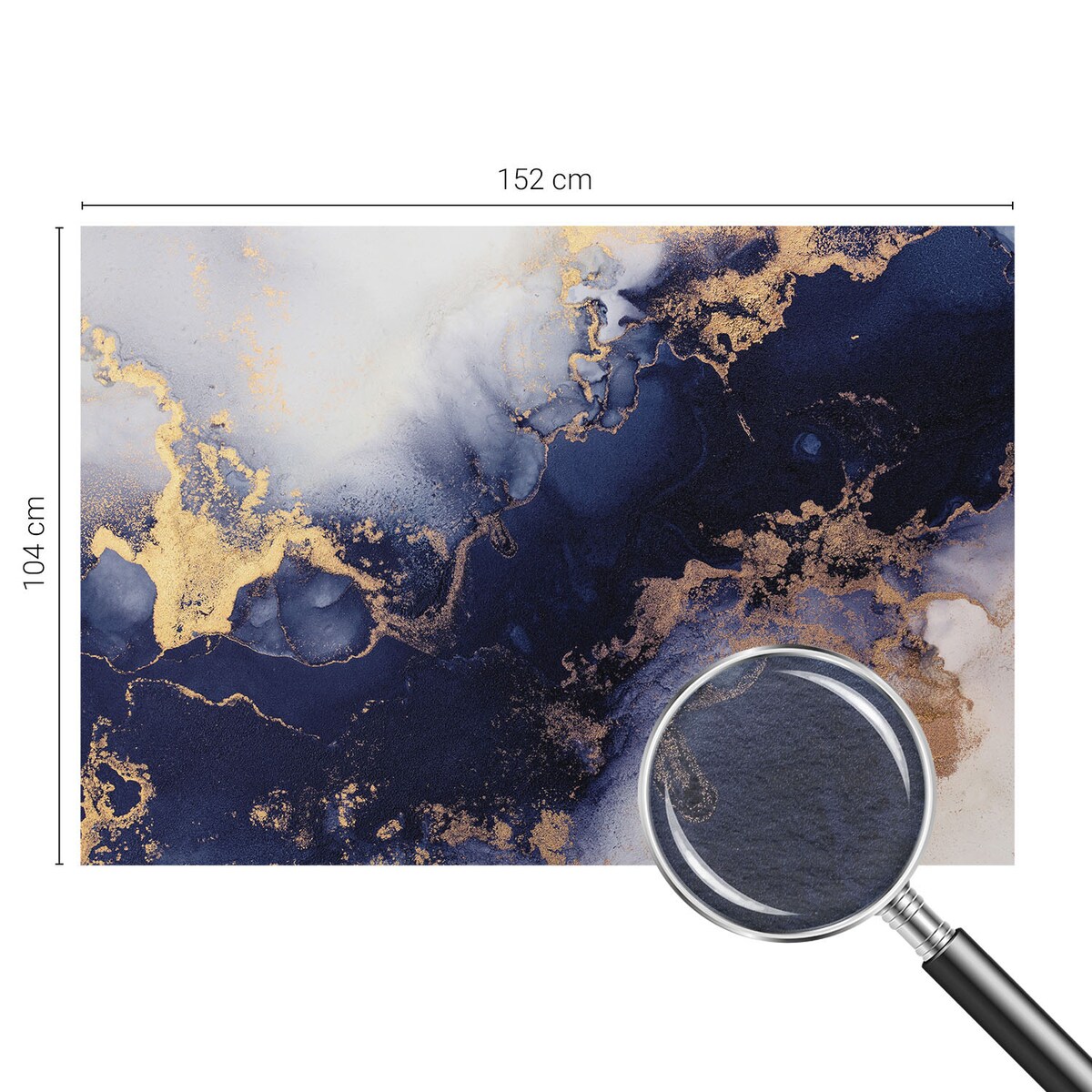 Fototapeta flizelinowa 152x104 cm - Granatowe fale, tapeta ścienna granatowa