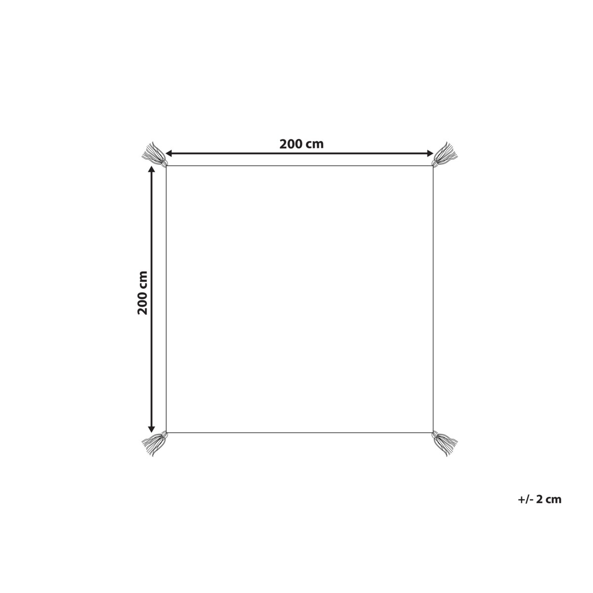 Koc piknikowy KAMBAR 200 x 200 cm Kolorowy