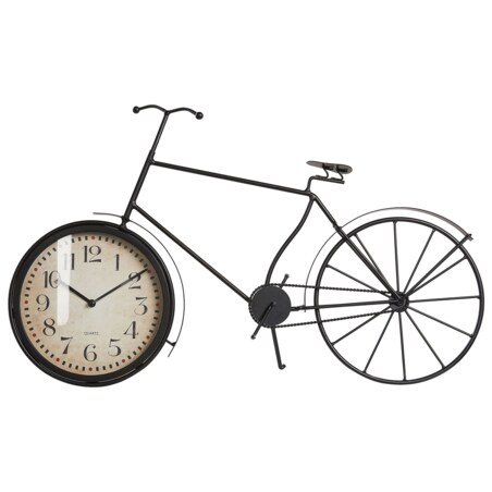 Zegar stojący w kształcie roweru czarny LILLO