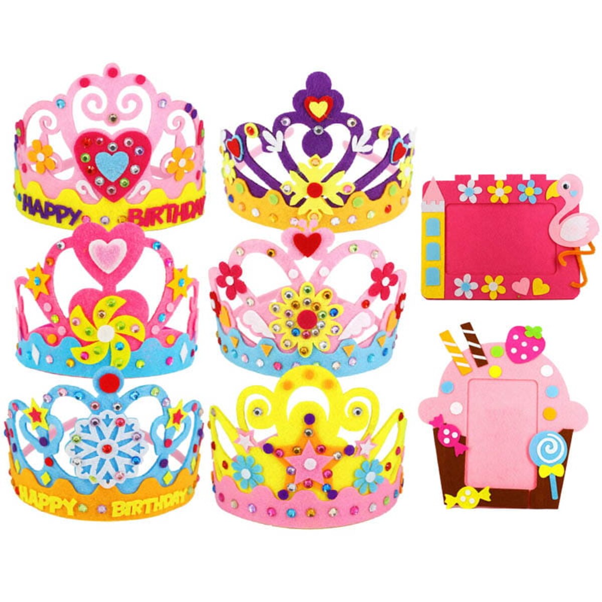 Świat księżniczek - filcowy zestaw DIY - 8 elementów