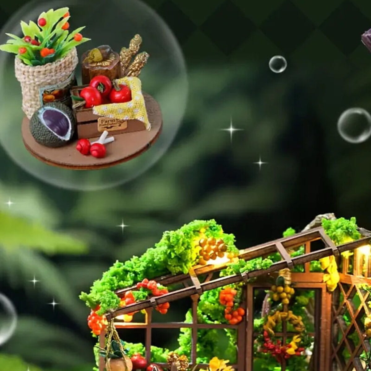 Miniaturowy domek - Październikowy sad