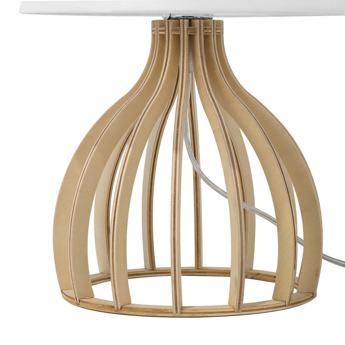 Lampa stołowa AGUEDA Brązowy/biały