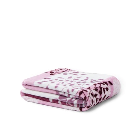 Konsimo NEPETO Pled, fioletowy/różowy/kremowy