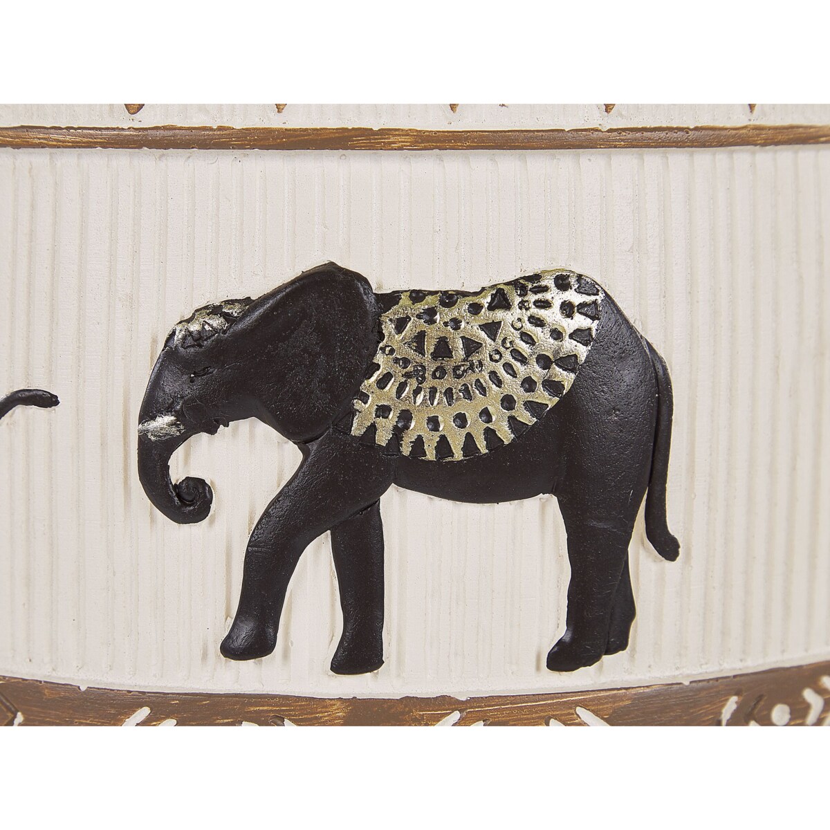 Doniczka na stojaku 22 x 22 x 43 cm beżowo-brązowa KOTTES