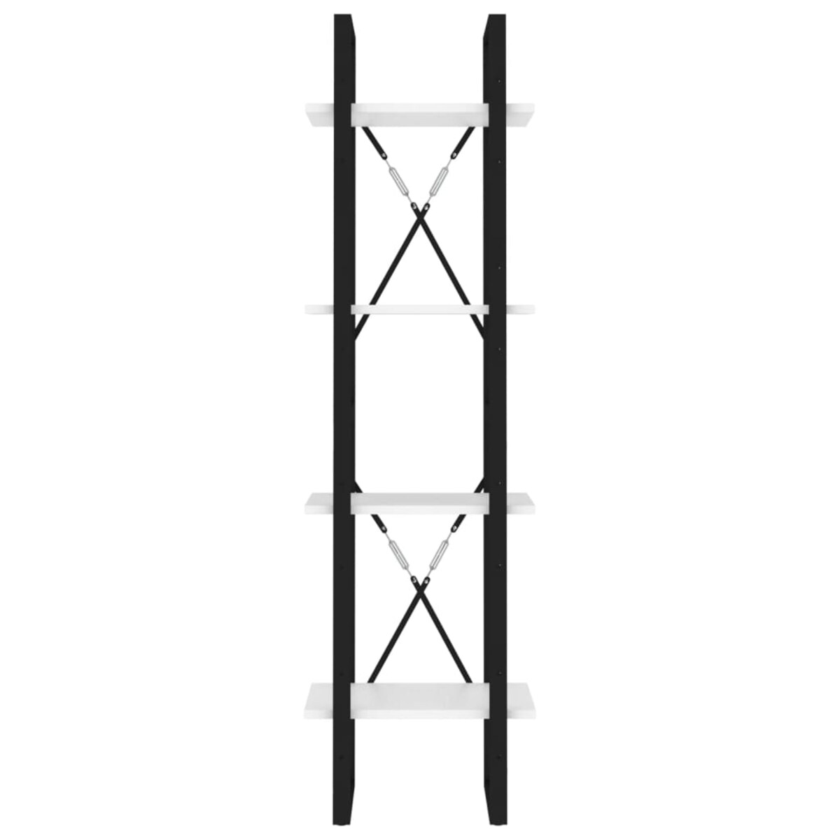 vidaXL Regał na książki, biały, 40x30x140 cm, materiał drewnopochodny