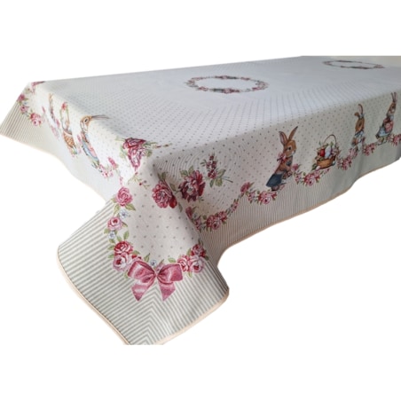 Obrus Wielkanocny 140X240 Cm Na Stół Ozdobny Dekoracyjny Zajączki