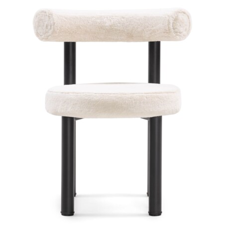 Krzesło do jadalni ecru/czarne nogi 75x58x81 cm PEDRITO - II, 2 szt.