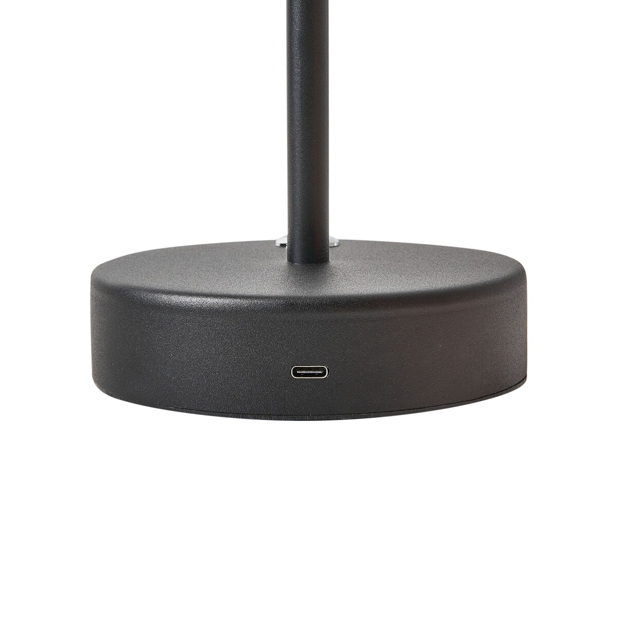 Bezprzewodowa lampa stołowa metalowa czarna ALVIELA