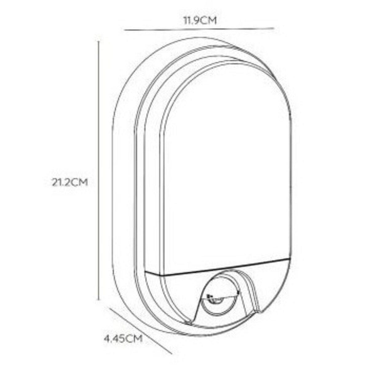 Zewnętrzny kinkiet z czujnikiem Hups 22864/10/30 Lucide IP54 LED 10W 3000K czarny