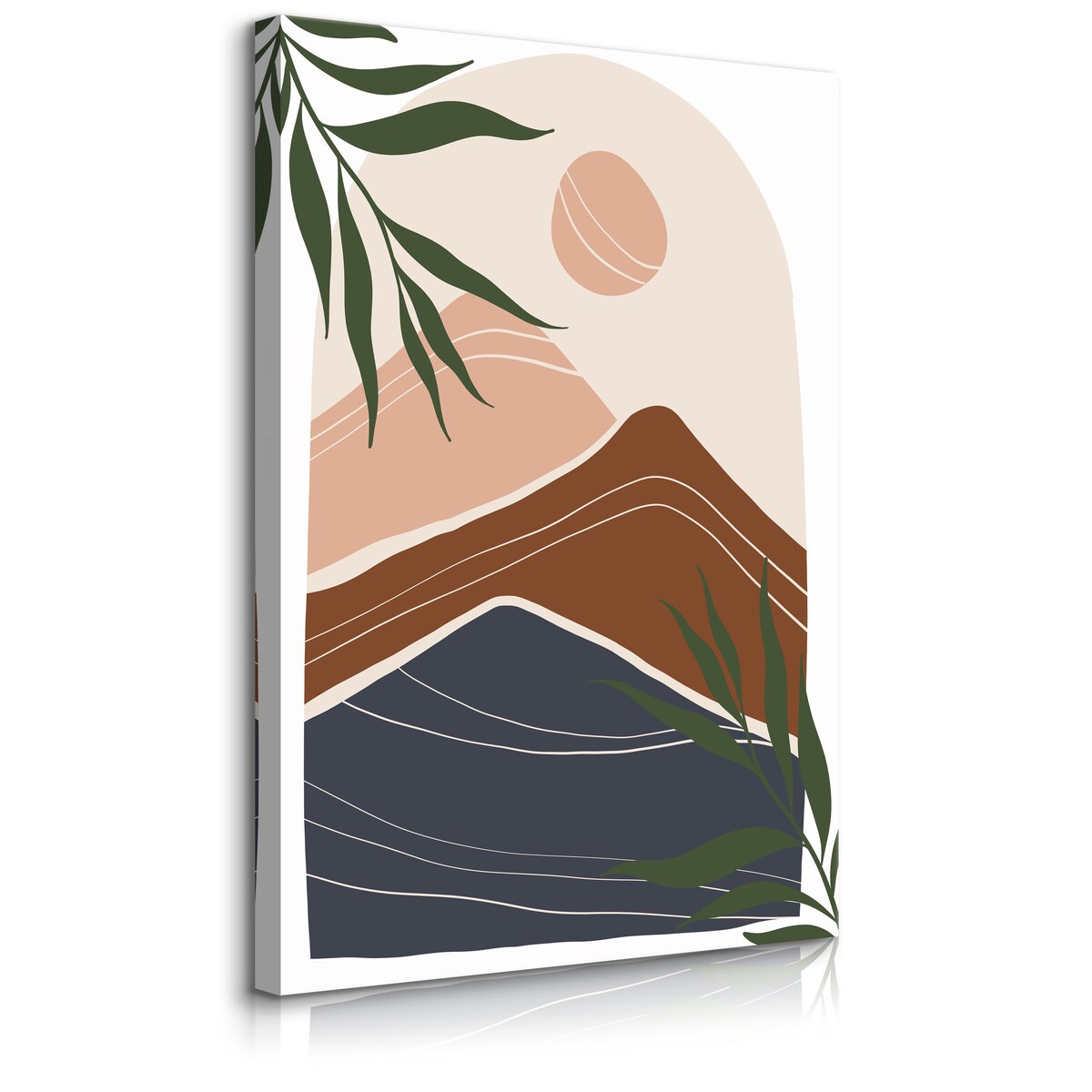 Obraz Góry Abstrakcja Słońce Liście Palmowe 30x40cm