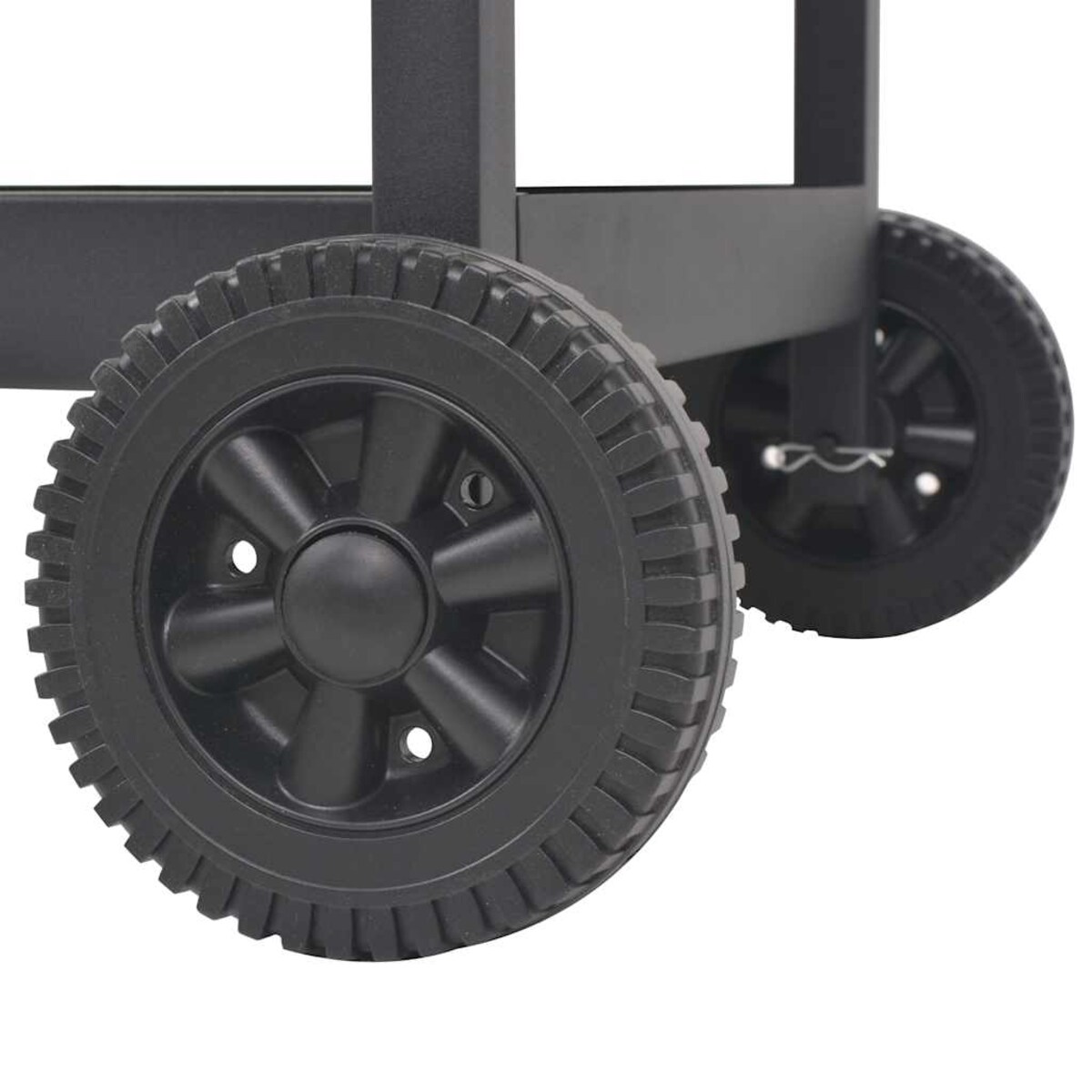 vidaXL Grill węglowy z wędzarnią i dolną półką, czarny