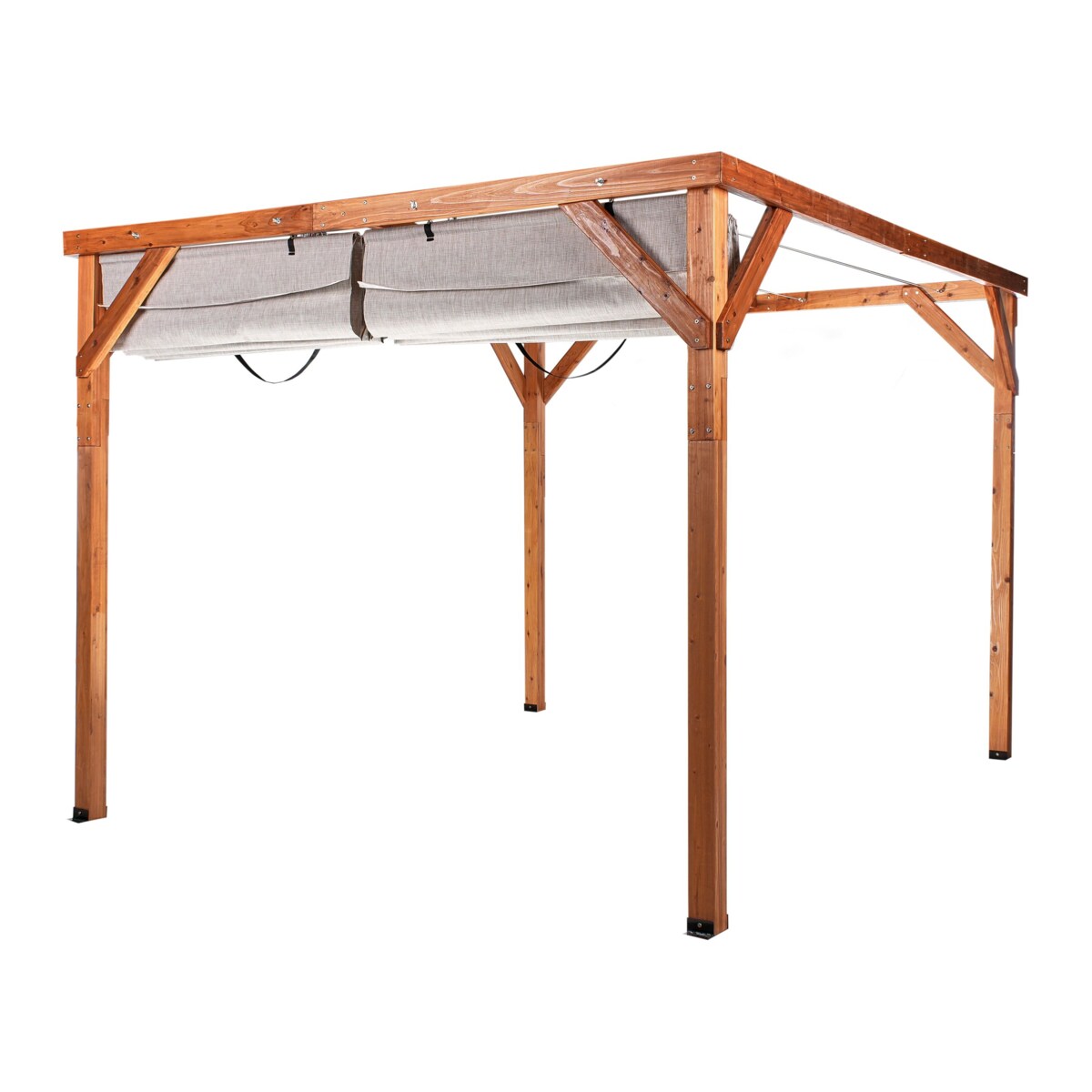 Pawilon ogrodowy drewniany 320 x 380 beżowy VILLAROSA