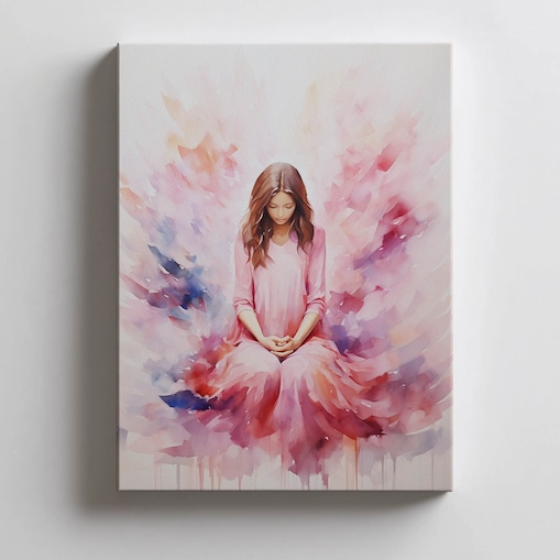 Delikatne Odcienie Spokoju, 50x70 cm, bez ramy, płótno premium na blejtramie