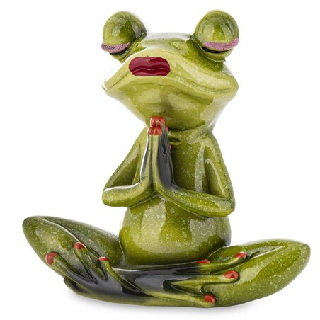 Dekoracja - żaba joginka 14,5x15,5x7 cm JOGA
