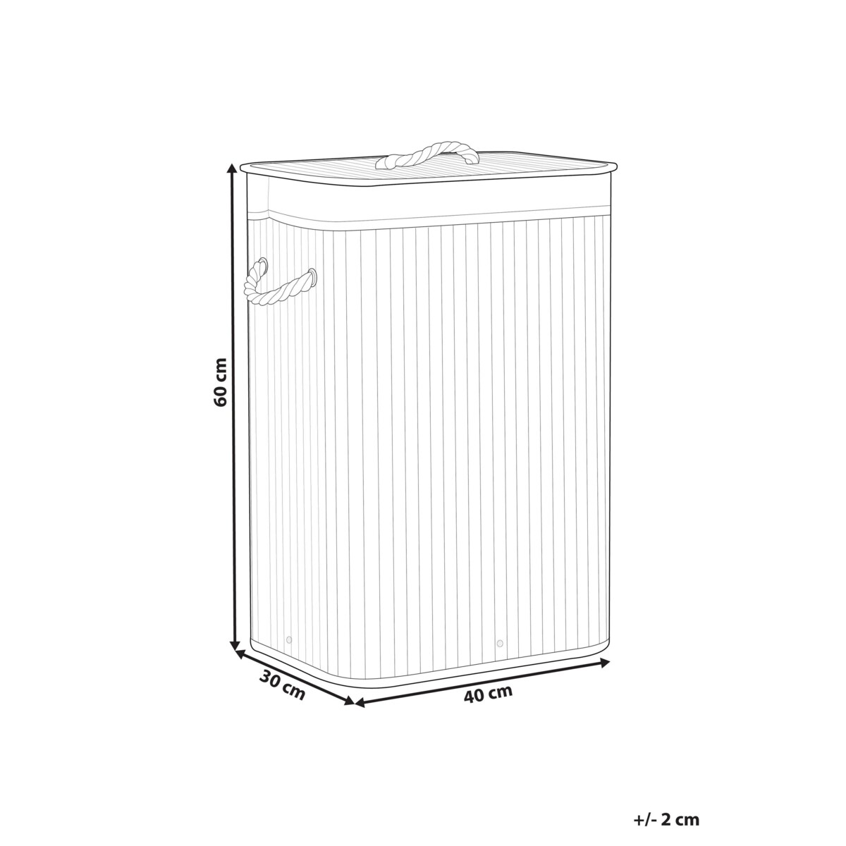 Kosz bambusowy z pokrywą jasne drewno KOMARI