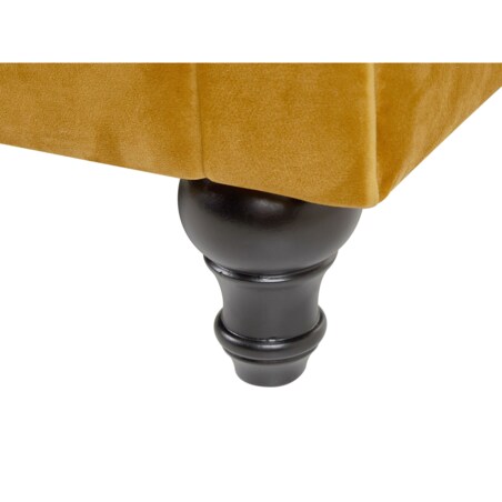 Sofa CHESTERFIELD Welur Musztardowy dla 3 osób