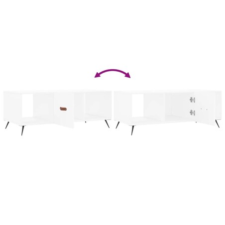 vidaXL Stolik kawowy, biały, 102x50x40 cm, materiał drewnopochodny