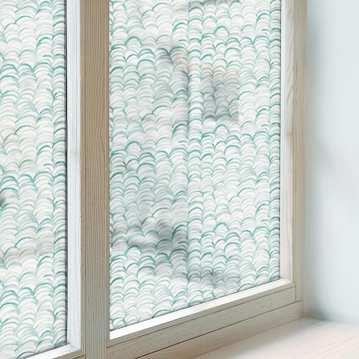 Naklejka na szybę dekoracyjna - Łukowate wzory minimalizm spokój - 200x116 cm