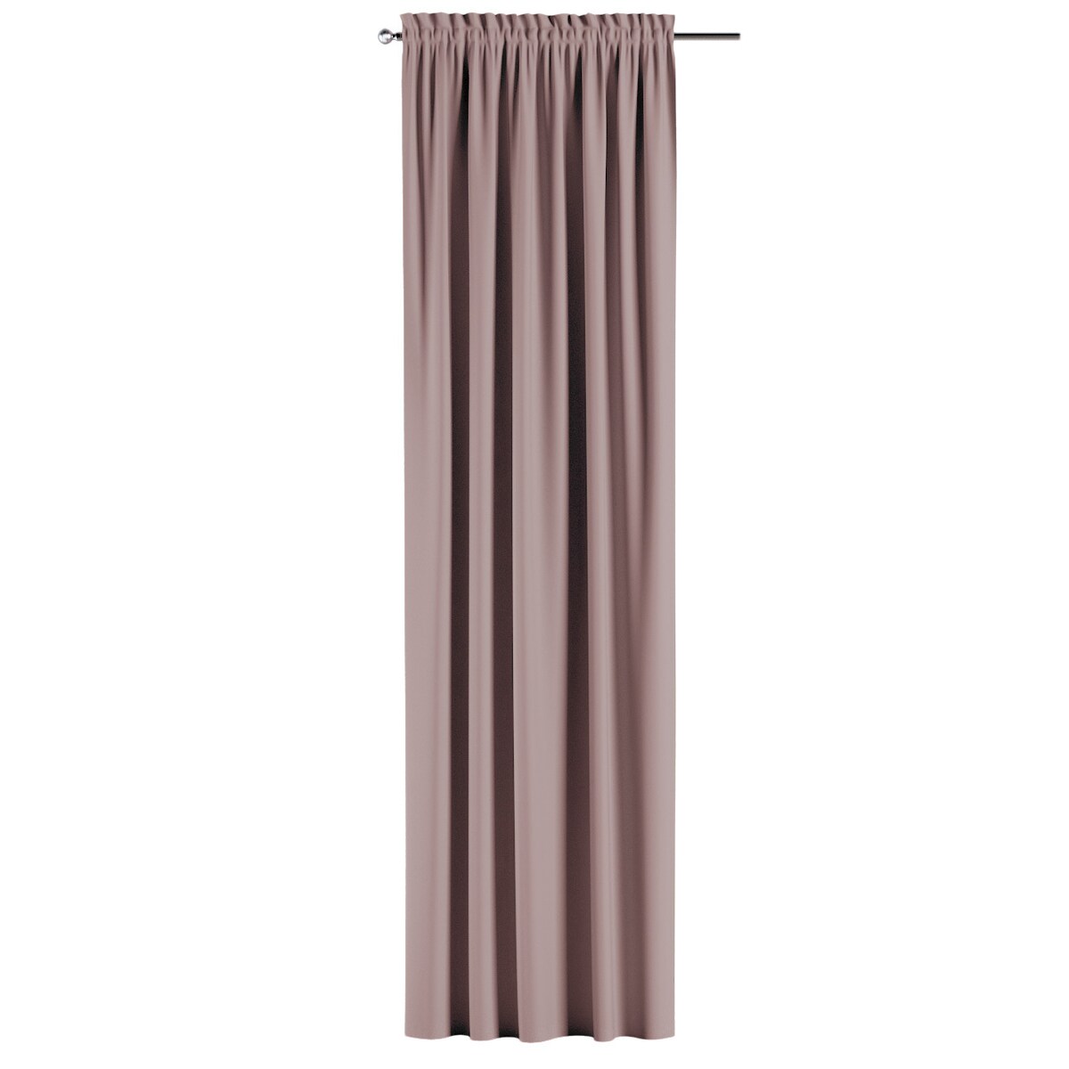 Zasłona na kanale z grzywką 1 szt. 130x260 pudrowy róż