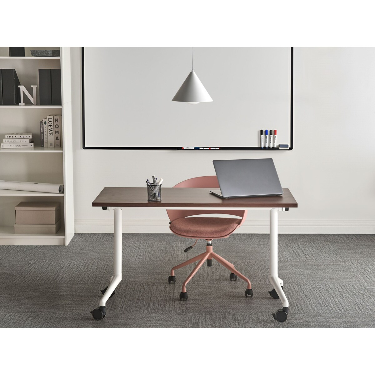 Składane biurko CAVI Ciemnobrązowy 120 cm 60 cm