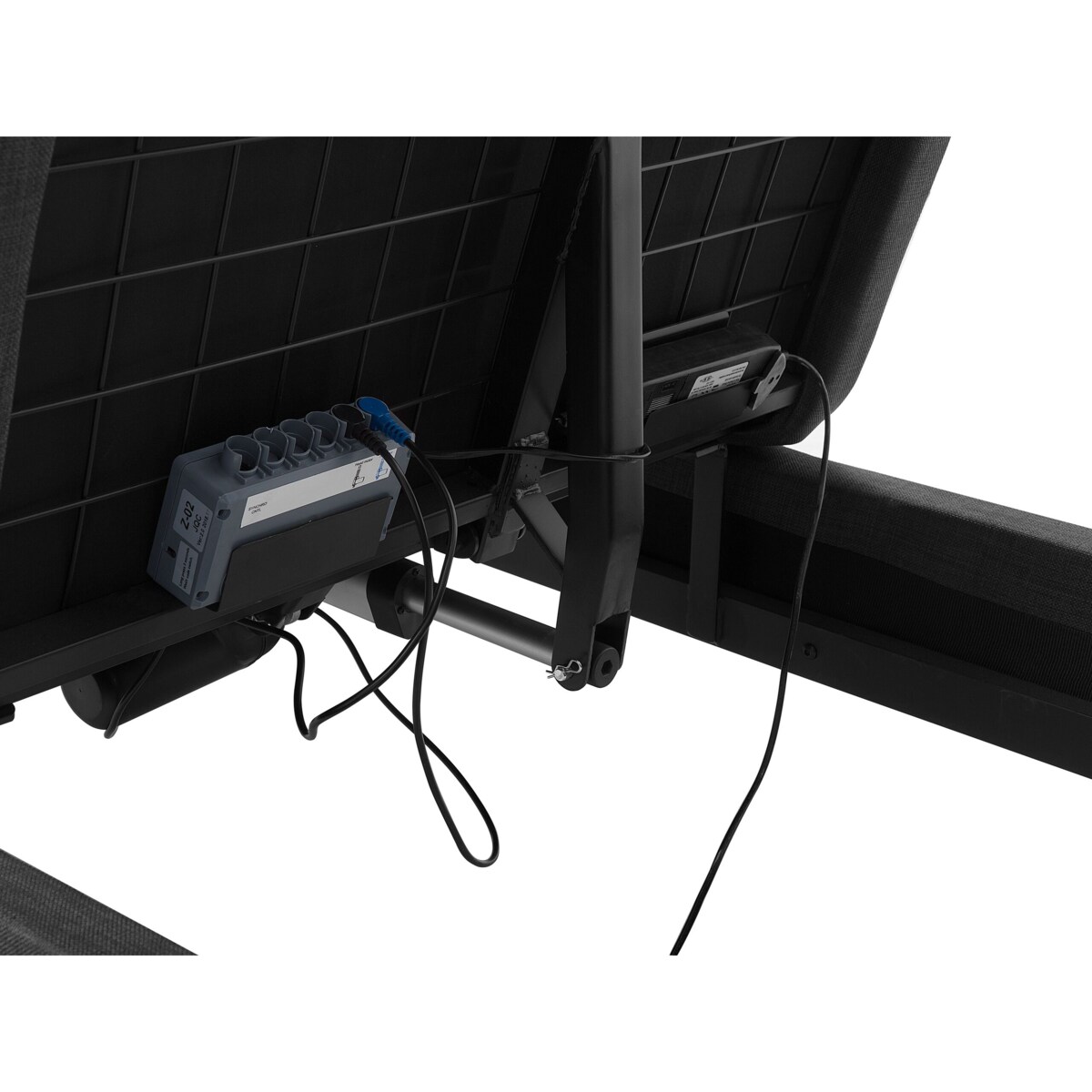 Łóżko regulowane tapicerowane 180 x 200 cm szare DUKE