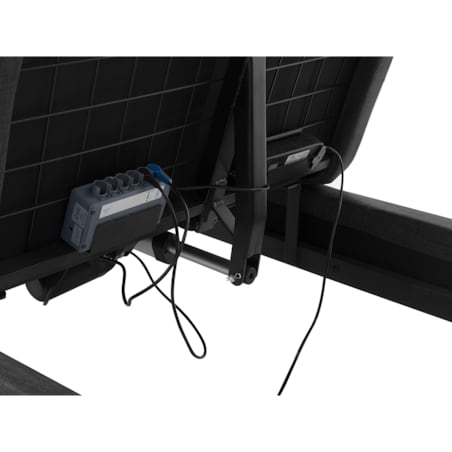 Łóżko regulowane tapicerowane 180 x 200 cm szare DUKE