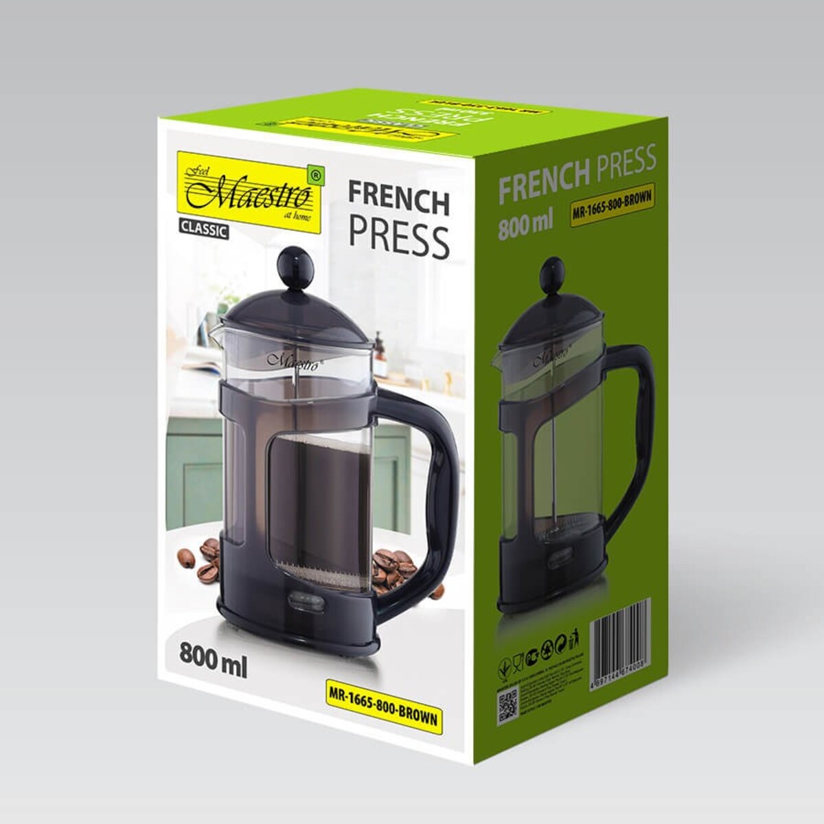 Maestro zaparzacz do kawy herbaty 800ml french press MR1665800BROWN