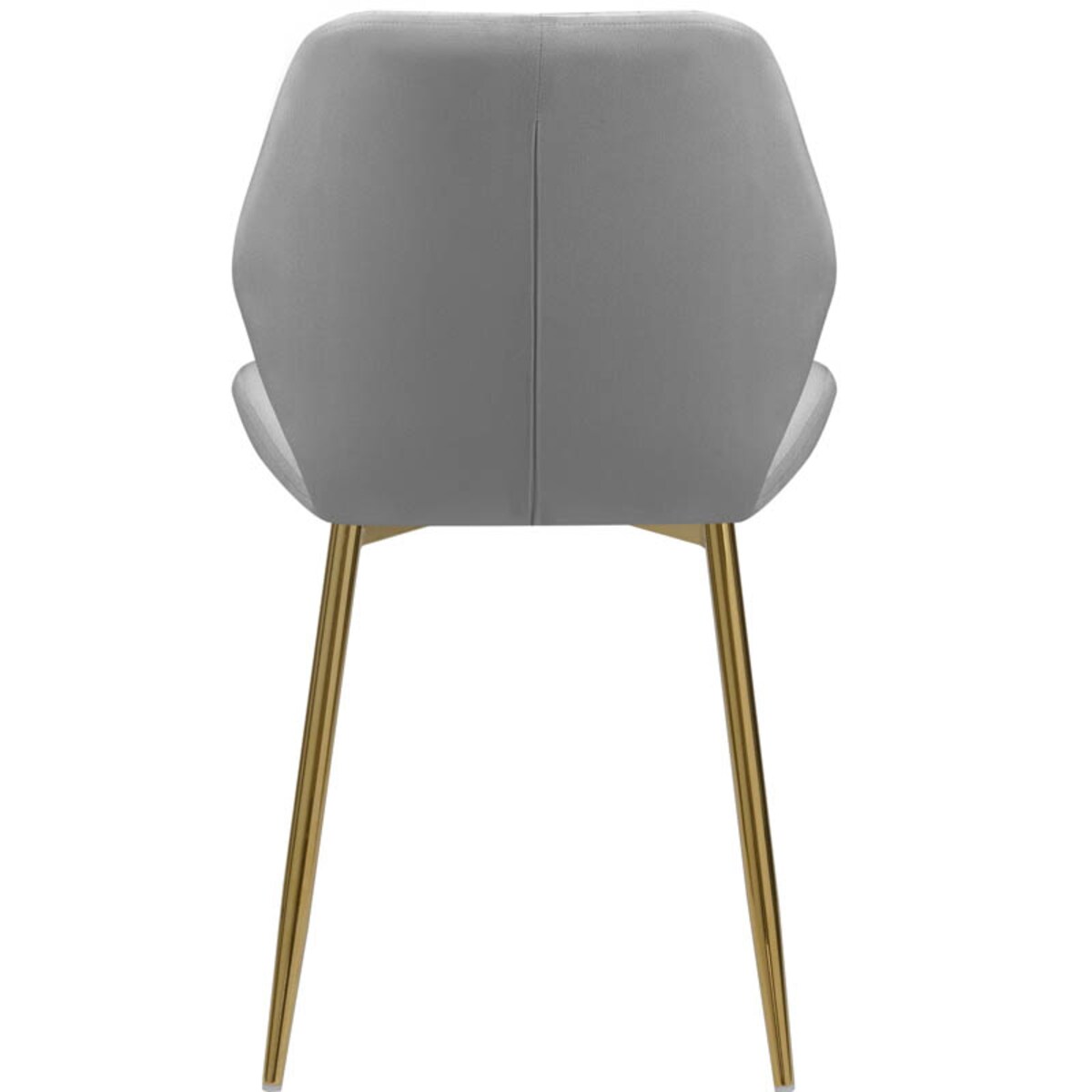 Krzesło tapicerowane welurowe szare do salonu jadalni złote nogi