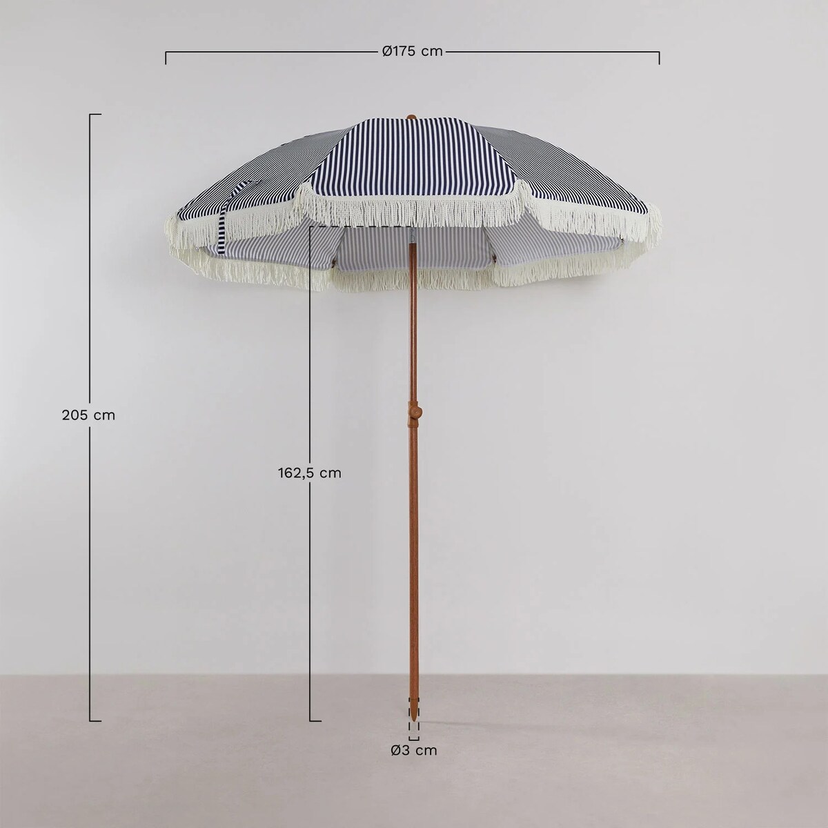Parasol ogrodowy retro miętowy Mika Ø175 cm
