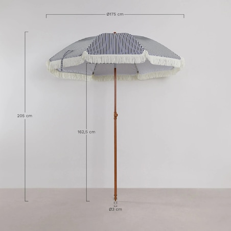 Parasol ogrodowy retro miętowy Mika Ø175 cm