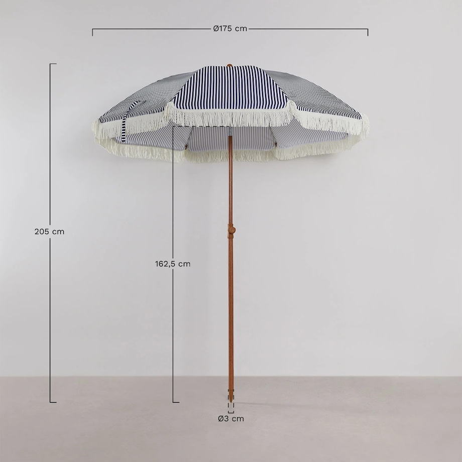 Parasol ogrodowy retro miętowy Mika Ø175 cm