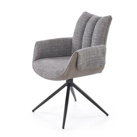 Krzesło tapicerowane K579 szare obracane