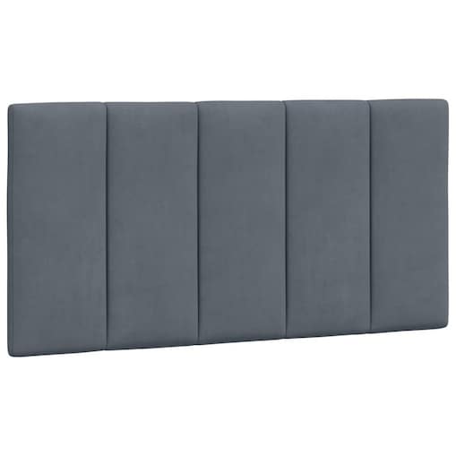 vidaXL Poduszka na wezgłowie, Hanko, ciemnoszara, 100 cm, aksamitna