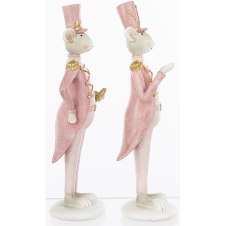 Dekoracja - para myszek we frakach i cylindrach 21,5x7x6 cm ROSA