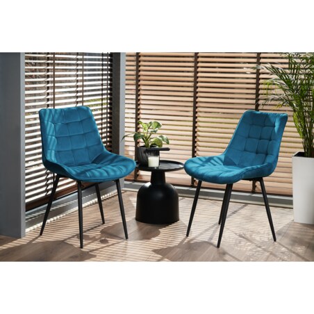 2 X Krzesło Do Jadalni Kuchni Salonu Do Jadalni Kuchni Stołu Zestaw Komplet Misty Niebieskie