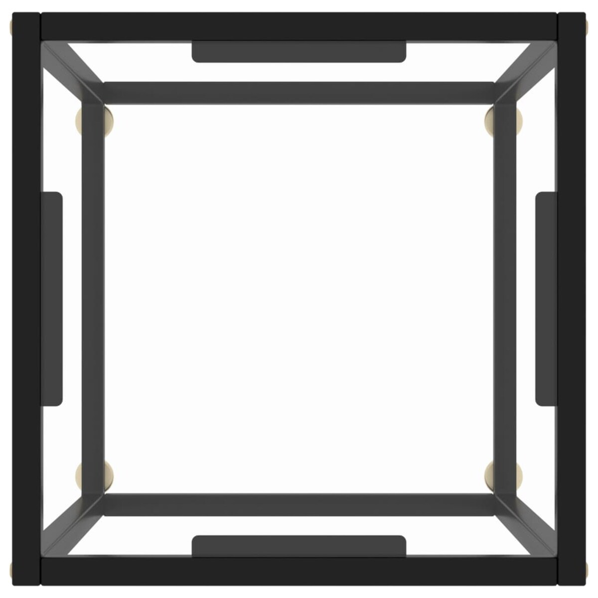 vidaXL Stolik kawowy, czarny, szkło hartowane, 40x40x50 cm