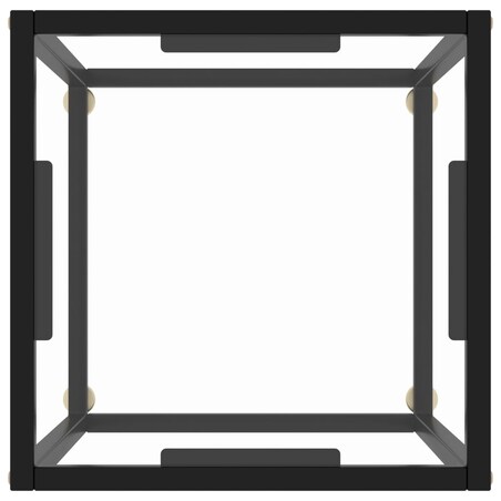 vidaXL Stolik kawowy, czarny, szkło hartowane, 40x40x50 cm