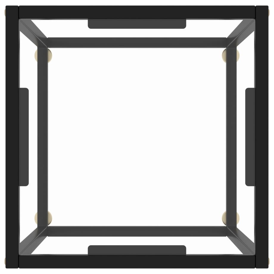 vidaXL Stolik kawowy, czarny, szkło hartowane, 40x40x50 cm