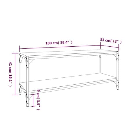 vidaXL Szafka pod TV, dąb sonoma, 100x33x41 cm