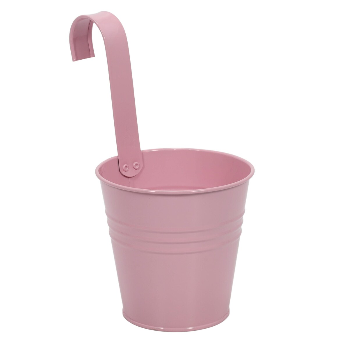 Cynkowa osłonka na doniczkę z hakiem, 13 x 13,5 cm